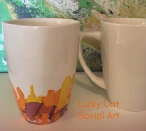 Public Craft Class- Alcohol Ink Mugs ( set of 4)